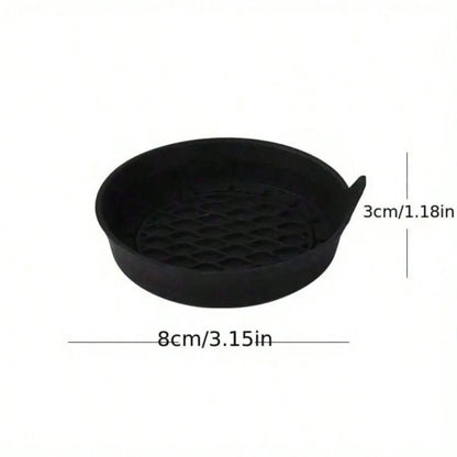 1/2/4pcs Black Round Car Anti-Slip Cup Holder Coasters, Creative Car Cup Holder Anti-Stain Wear-Resistant Interior Accessories, Easily Solve Water Cup Slipping And Cup Holder Dirt Accumulation Pain Po
