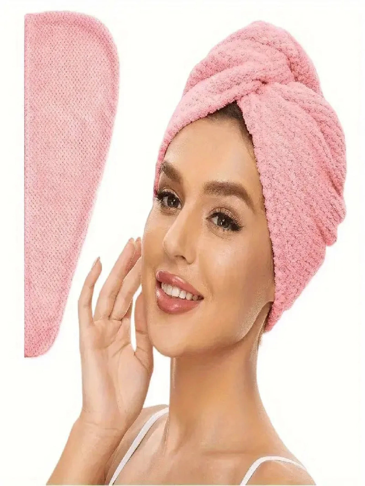 1/2/4pcs Microfiber Hair Towel, 300Gsm Soft Dry Hair Cap, Minimalist Solid Color Bathroom Towel, Super Absorbent Quick Dry Curly Hair Turban, Anti-Frizz Wet Hair Shower Cap, Bathroom Supplies