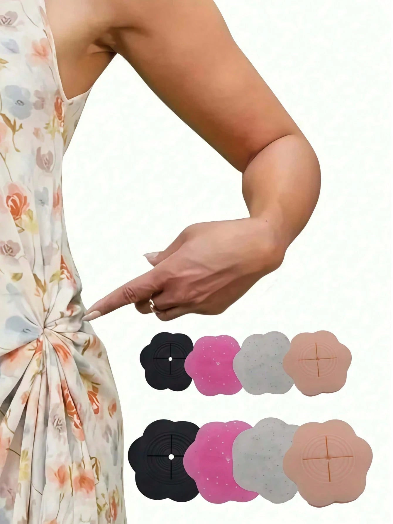 1/2/4pcs Women's Multi-Function Clothing Buttons, Double-Sided Fixation, Clothing Fixing Accessories Waistline Buckle Fix Short Sleeve Or Skirt Clothing Fixing Buttons