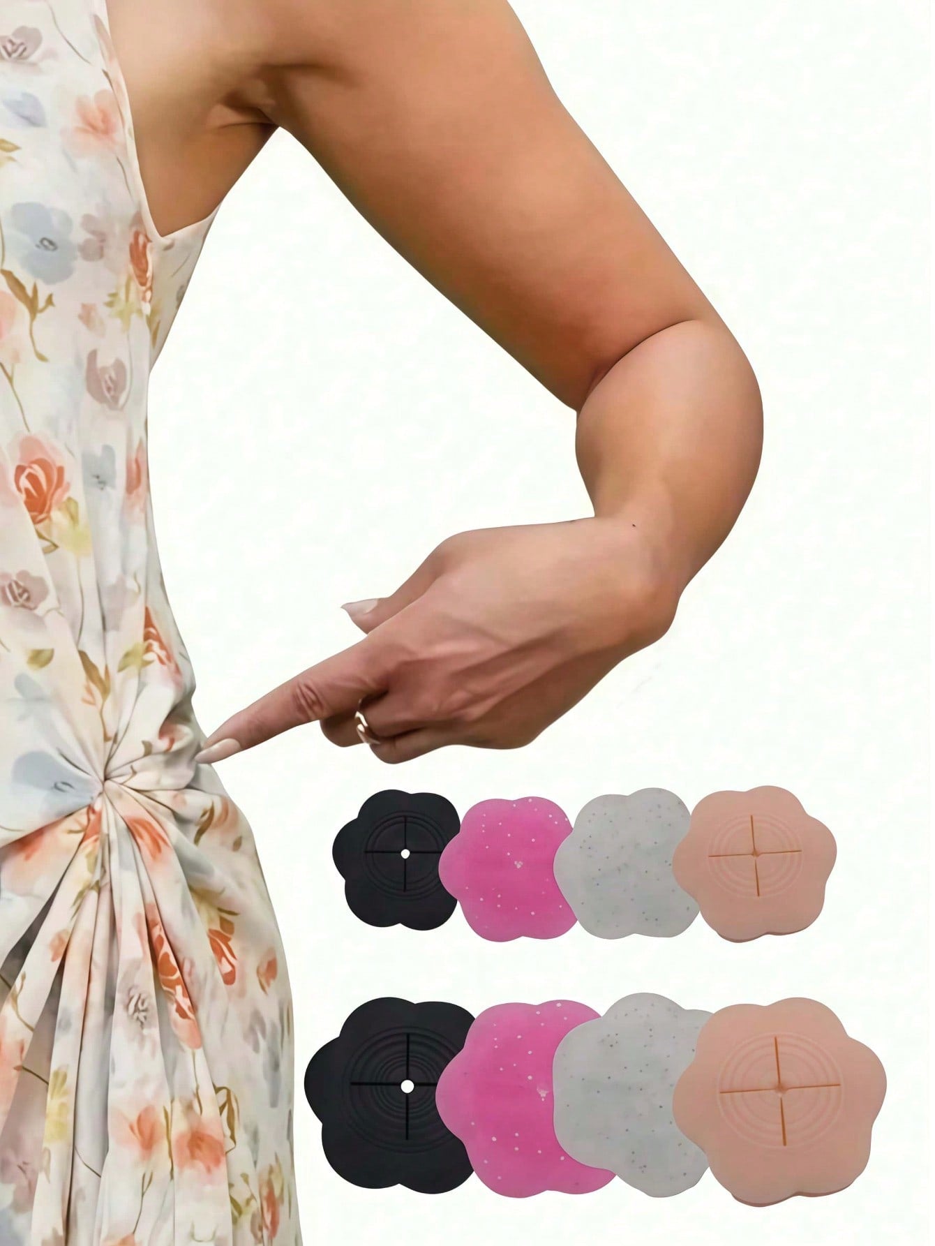 1/2/4pcs Women's Multi-Function Clothing Buttons, Double-Sided Fixation, Clothing Fixing Accessories Waistline Buckle Fix Short Sleeve Or Skirt Clothing Fixing Buttons