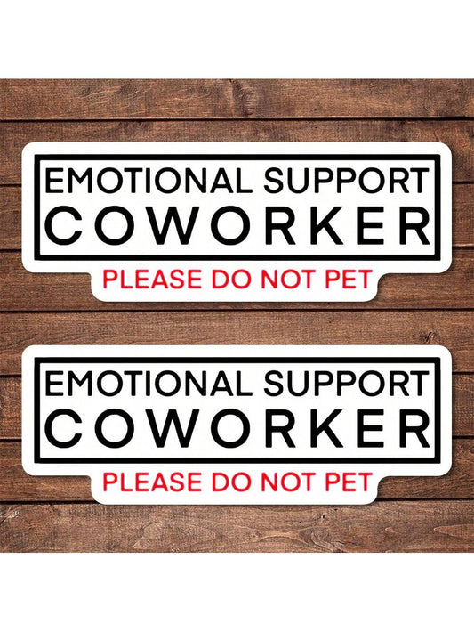 1/2/5pcs EmotionalSupport Coworker Sticker| Fun And Quirky Vinyl Decal For Planners, Journals, And Laptops| Cute And Mindful Design For Meditation, Wellness Enthusiasts, And Book Lovers|, Artsy, P