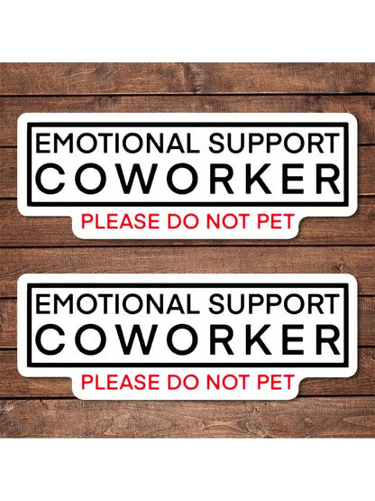 1/2/5pcs EmotionalSupport Coworker Sticker| Fun And Quirky Vinyl Decal For Planners, Journals, And Laptops| Cute And Mindful Design For Meditation, Wellness Enthusiasts, And Book Lovers|, Artsy, P