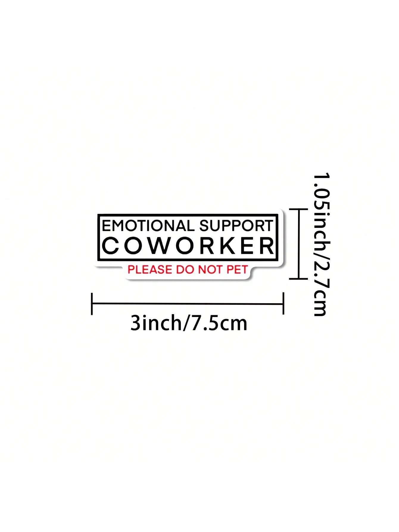 1/2/5pcs EmotionalSupport Coworker Sticker| Fun And Quirky Vinyl Decal For Planners, Journals, And Laptops| Cute And Mindful Design For Meditation, Wellness Enthusiasts, And Book Lovers|, Artsy, P