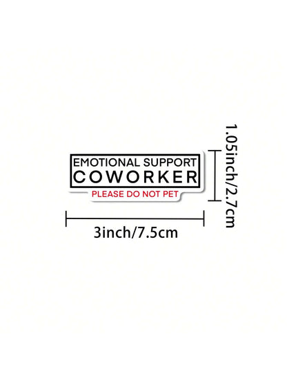 1/2/5pcs EmotionalSupport Coworker Sticker| Fun And Quirky Vinyl Decal For Planners, Journals, And Laptops| Cute And Mindful Design For Meditation, Wellness Enthusiasts, And Book Lovers|, Artsy, P