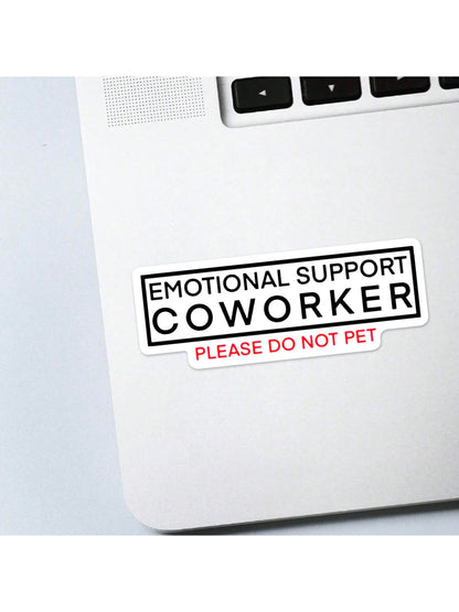 1/2/5pcs EmotionalSupport Coworker Sticker| Fun And Quirky Vinyl Decal For Planners, Journals, And Laptops| Cute And Mindful Design For Meditation, Wellness Enthusiasts, And Book Lovers|, Artsy, P