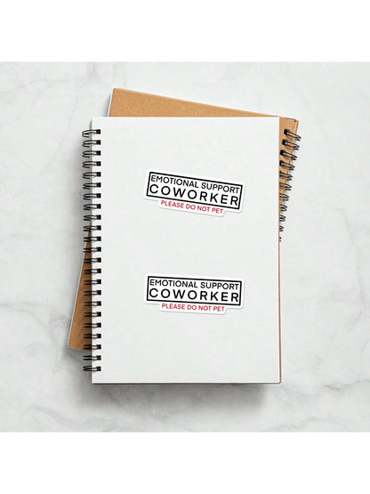 1/2/5pcs EmotionalSupport Coworker Sticker| Fun And Quirky Vinyl Decal For Planners, Journals, And Laptops| Cute And Mindful Design For Meditation, Wellness Enthusiasts, And Book Lovers|, Artsy, P