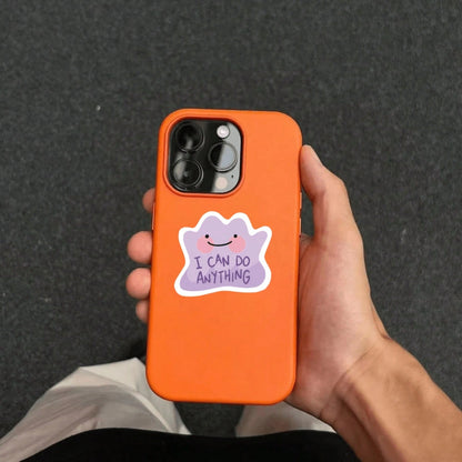 1/2/5pcs "I CAN DO ANYTHING" Cute Purple Blob Sticker, A Powerful Self-Affirmation Slogan To Cheer Yourself Up And Boost Confidence.Suitable For Laptops, Water Bottles, Notebooks, Cups