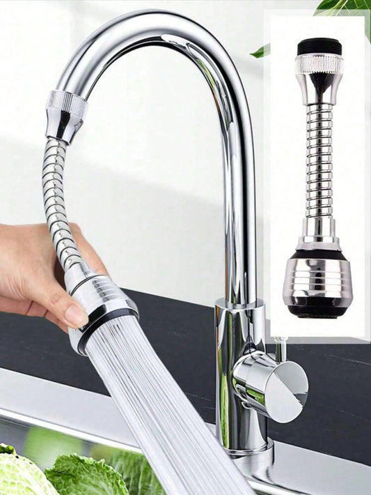 1/2pcs 360° Rotating Faucet Extender, Faucet Water Saving Device, Stainless Steel Splash-Proof Nozzle Filter, Faucet Booster, 2 Water Flow Modes, Suitable For Bathroom, Toilet, Kitchen, Dining Room, S