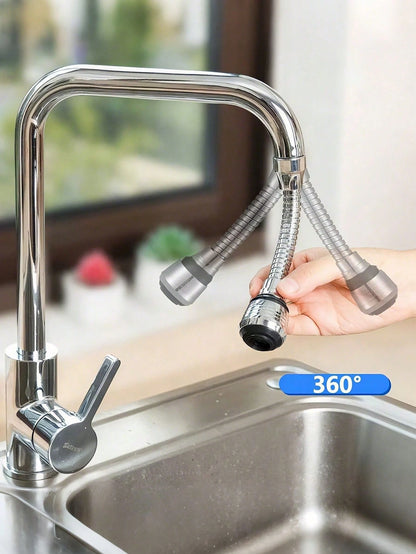 1/2pcs 360° Rotating Faucet Extender, Faucet Water Saving Device, Stainless Steel Splash-Proof Nozzle Filter, Faucet Booster, 2 Water Flow Modes, Suitable For Bathroom, Toilet, Kitchen, Dining Room, S
