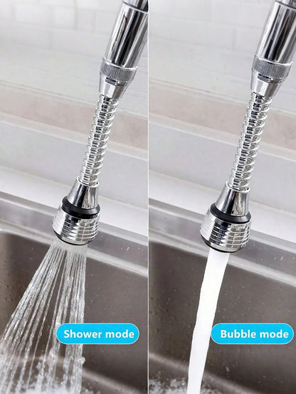 1/2pcs 360° Rotating Faucet Extender, Faucet Water Saving Device, Stainless Steel Splash-Proof Nozzle Filter, Faucet Booster, 2 Water Flow Modes, Suitable For Bathroom, Toilet, Kitchen, Dining Room, S