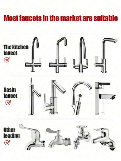 1/2pcs 360° Rotating Faucet Extender, Faucet Water Saving Device, Stainless Steel Splash-Proof Nozzle Filter, Faucet Booster, 2 Water Flow Modes, Suitable For Bathroom, Toilet, Kitchen, Dining Room, S