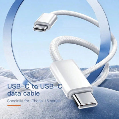 1/2pcs Braided Anti-Yellowing Dirt-Resistant Anti-Folding Wear-Resistant Material Flexible Easy Storage Anti-Tangle Minimalist All-Purpose Type-C Universal Fast Charging Data Cable Compatible With App