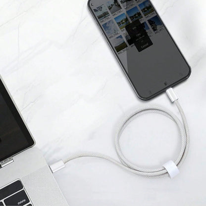 1/2pcs Braided Anti-Yellowing Dirt-Resistant Anti-Folding Wear-Resistant Material Flexible Easy Storage Anti-Tangle Minimalist All-Purpose Type-C Universal Fast Charging Data Cable Compatible With App