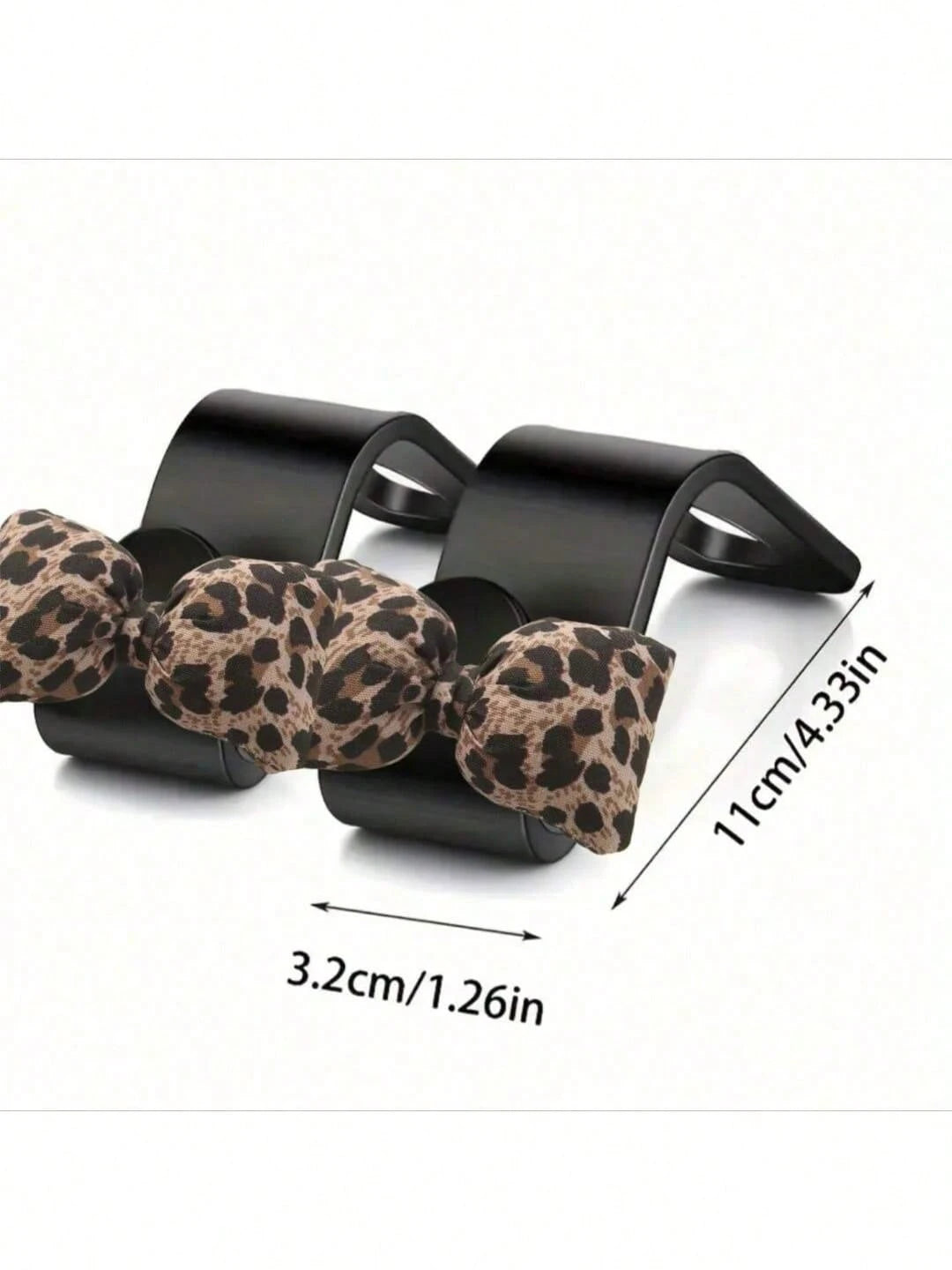 1/2pcs Cute Leopard Print Bow Car Seat Back Hanger- Leopard Bow Design, Seat Back Pocket, Keys, Car Accessories- Fits Most Vehicles