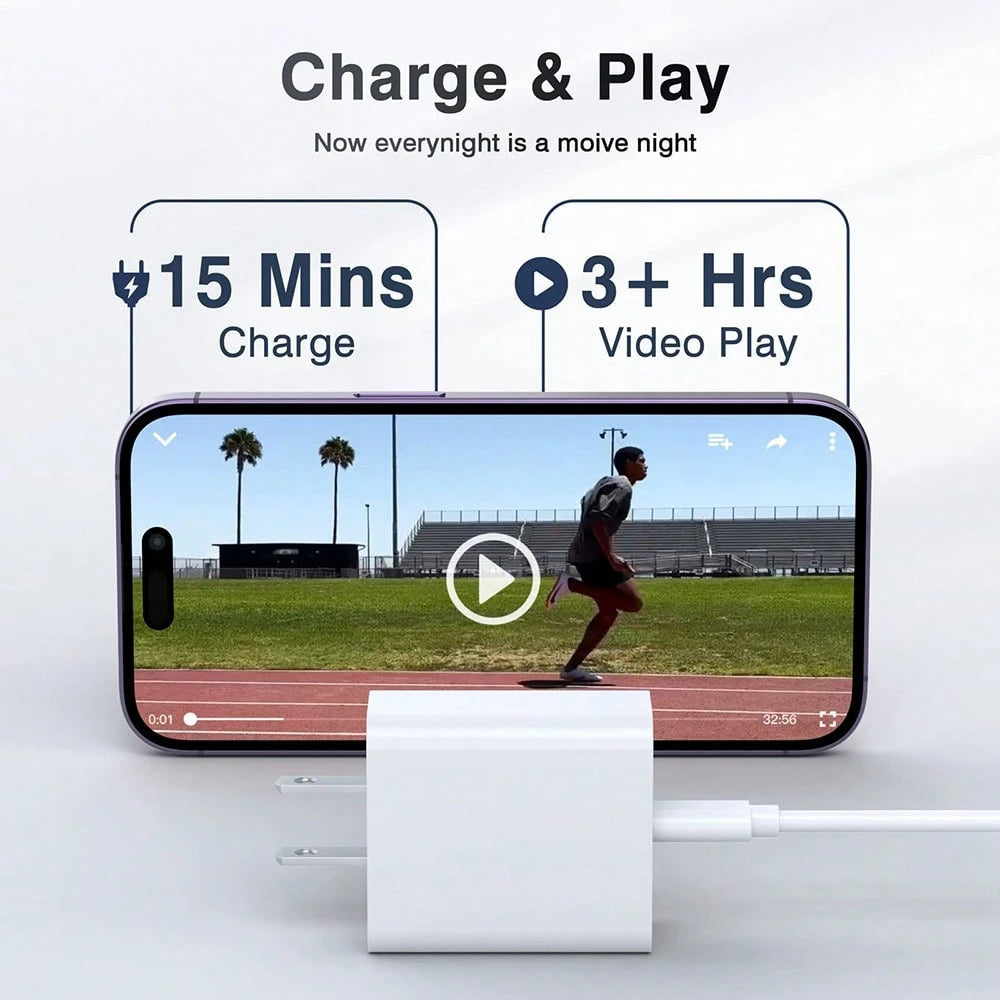 1-2pcs Fast Charging USB+Type C Dual Port Wall PD 20W High-Efficiency Fast Charger Adapter Compatible With IPhone 17 Pro Max/17 Pro/17/Air/16/15/14/13/12/11/XS/XR/8/7/6/ Series