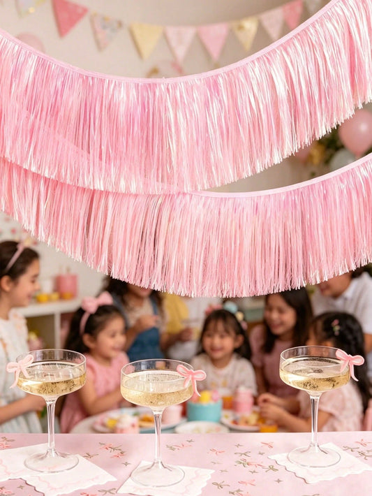 1/2pcs Party Becoration Light Pink Tassel Banner-59 Inches.|Baby Party Supplies, Baby Party Decorations, Birthday Background Boardshttps://Img.Ltweb