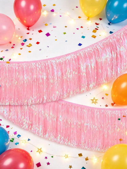 1/2pcs Party Becoration Light Pink Tassel Banner-59 Inches.|Baby Party Supplies, Baby Party Decorations, Birthday Background Boardshttps://Img.Ltweb