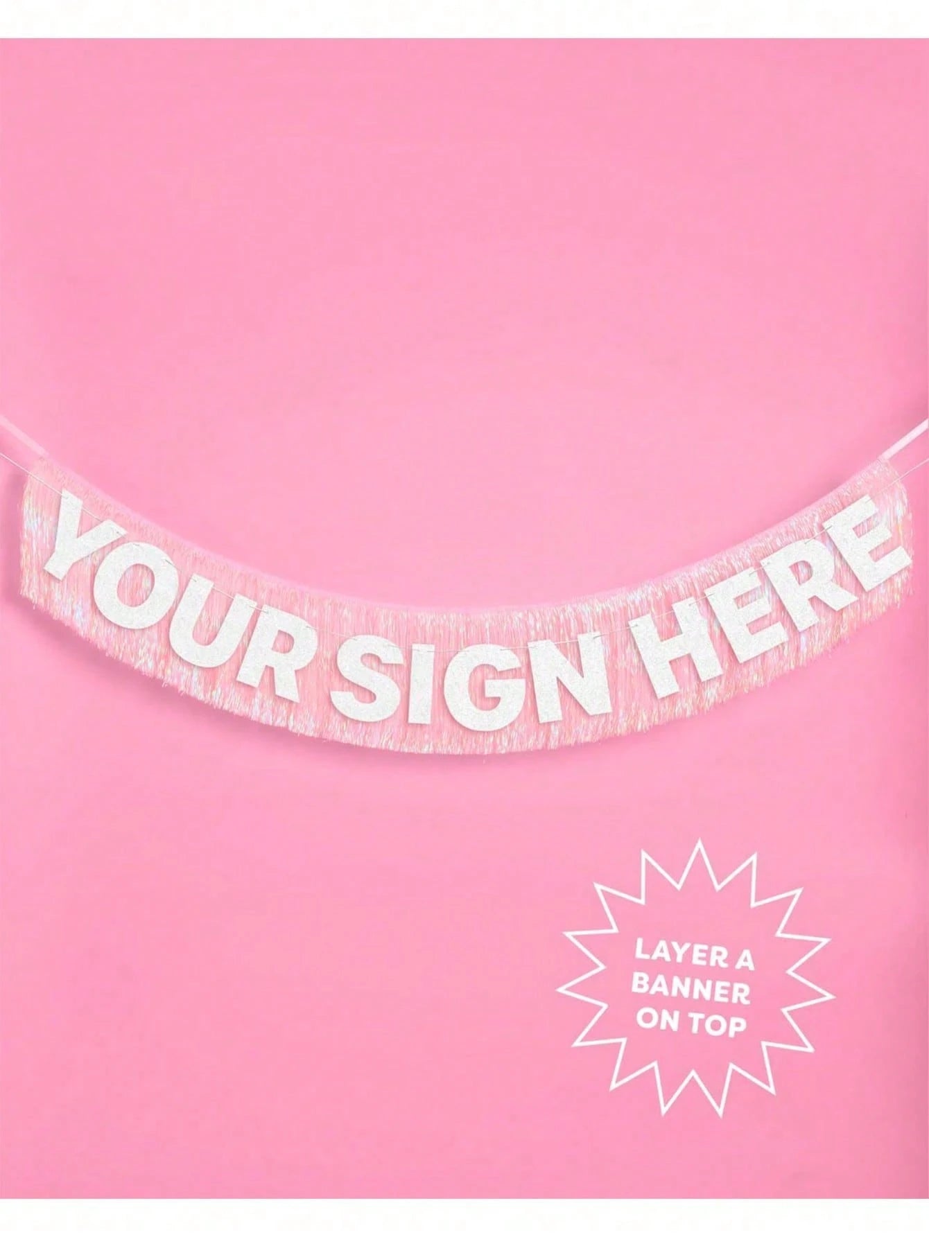 1/2pcs Party Becoration Light Pink Tassel Banner-59 Inches.|Baby Party Supplies, Baby Party Decorations, Birthday Background Boardshttps://Img.Ltweb