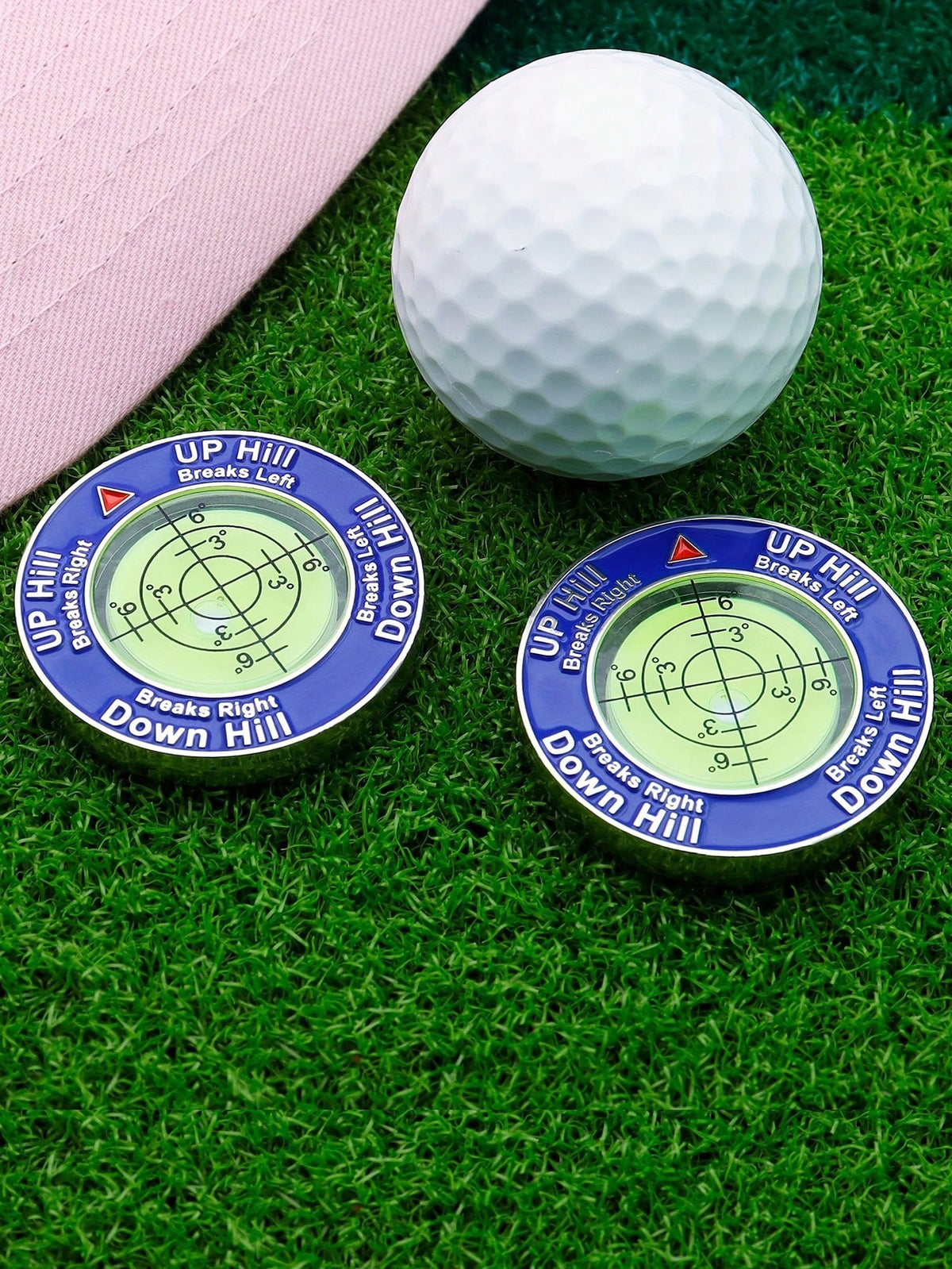 1/2pcs Slope Master Pro Green Reader, Level Gauge, Ball Position Marker, Golf Equipment, Double-Sided Ball Marker