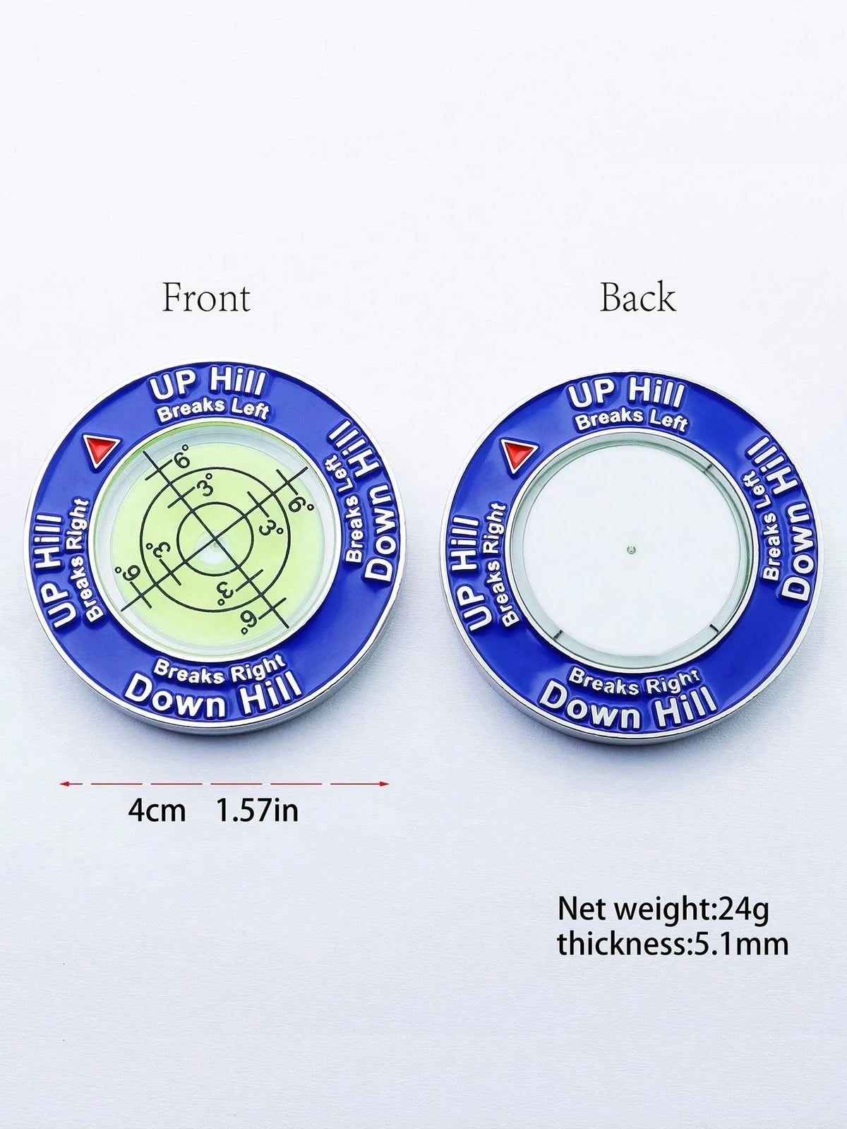1/2pcs Slope Master Pro Green Reader, Level Gauge, Ball Position Marker, Golf Equipment, Double-Sided Ball Marker