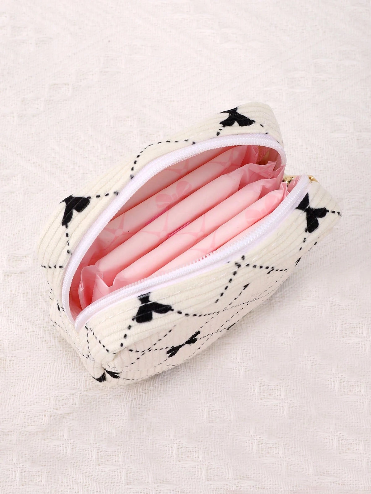 1/2pcs Square Corduroy Makeup Bag Storage Pouch, Flat Toiletry Bag Makeup Storage Bag, Travel Makeup And Toiletry Bag. It Can Be Used For Storing Cosmetics, Stationery, Or As A Multifunctional Everyda
