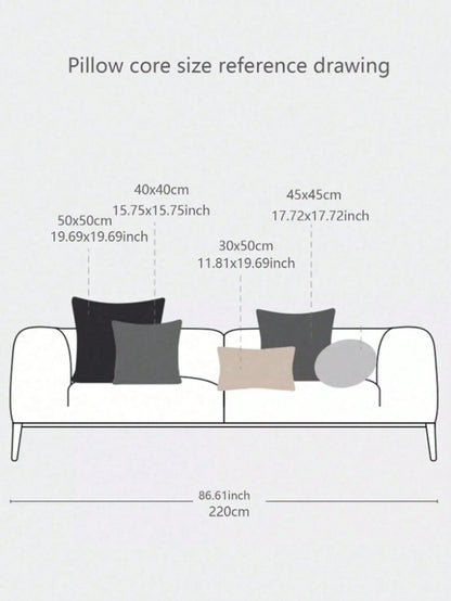 1/2pcs/White Pillow Core, Luxury Pillow, Multiple Sizes Pillow Pad, Microfiber Filling, Pure White Square Throw Pillow, Minimalist Fashion, Suitable For Home Decor, Living Room Sofa, Bedroom, Outdoor