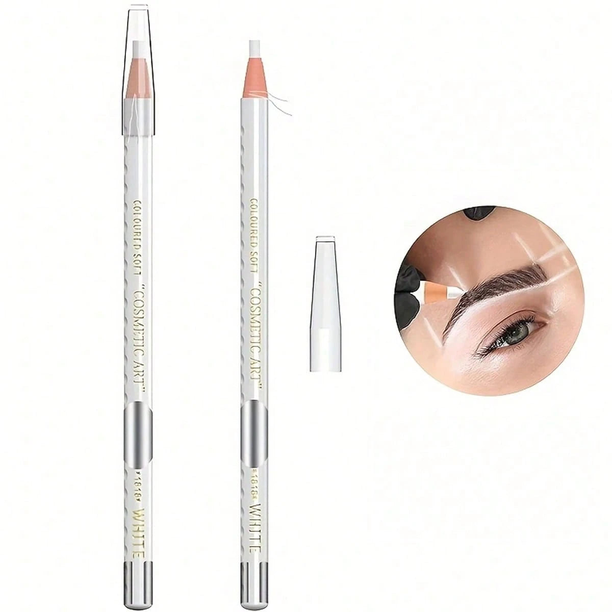 1/2pcs White Waterproof Eyebrow Position Marking Eye Tool