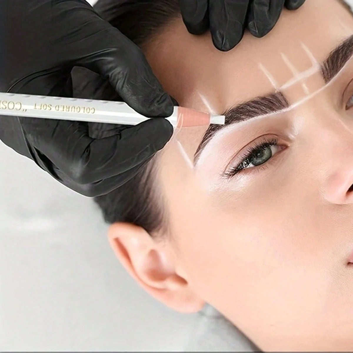 1/2pcs White Waterproof Eyebrow Position Marking Eye Tool