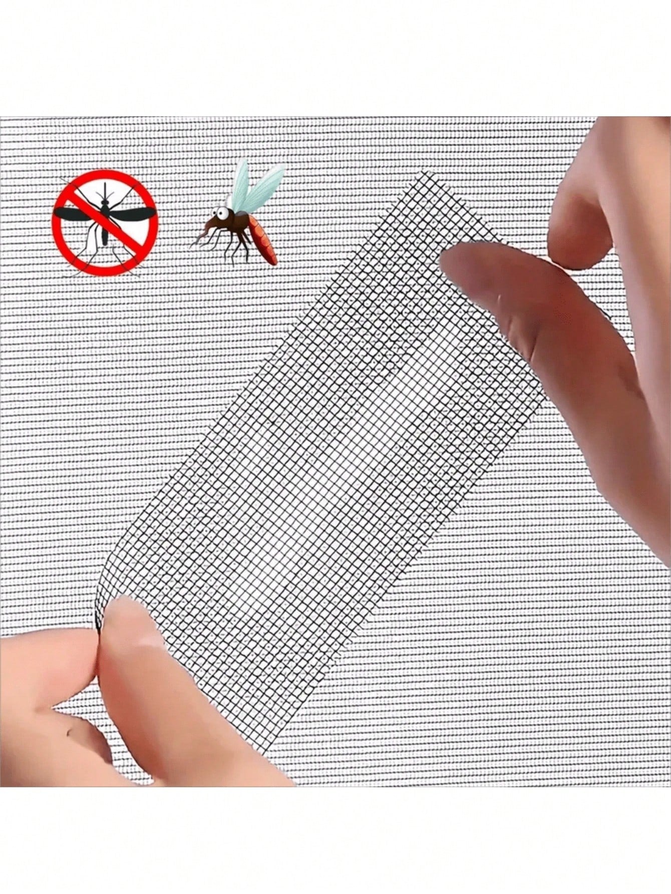1/2Rolls Waterproof Self-Adhesive Window Screen Repair Tape,Anti-Insect Mesh Patch For Dorm Doors/Curtains, Strong Adhesive Repair Tape For Torn Screens Black