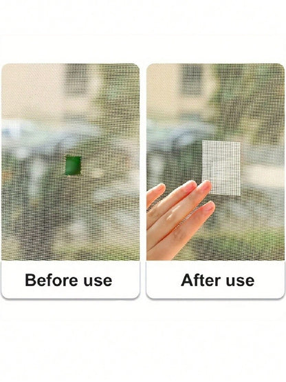 1/2Rolls Waterproof Self-Adhesive Window Screen Repair Tape,Anti-Insect Mesh Patch For Dorm Doors/Curtains, Strong Adhesive Repair Tape For Torn Screens Black