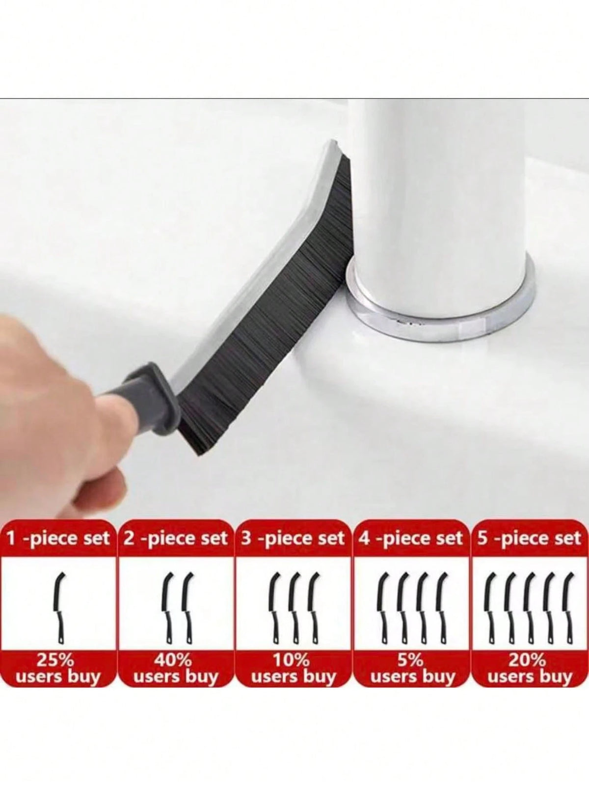 1/3/5pcs Stiff Bristle Gap Cleaning Brush, Suitable For Cleaning Narrow Spaces Like Bathroom, Sink, Window Track, Tile And Faucet, Can Be Used To Clean Bathroom Gaps, Sink Gaps, Window Tracks And Fauc