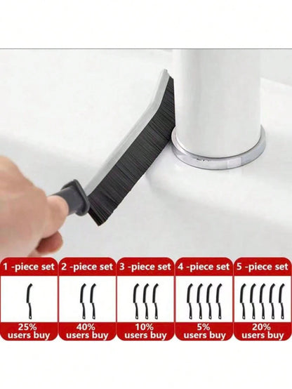 1/3/5pcs Stiff Bristle Gap Cleaning Brush, Suitable For Cleaning Narrow Spaces Like Bathroom, Sink, Window Track, Tile And Faucet, Can Be Used To Clean Bathroom Gaps, Sink Gaps, Window Tracks And Fauc