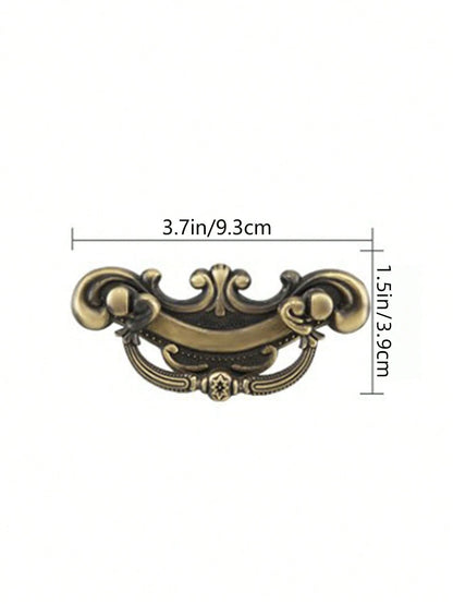 1/3/5pcs Vintage Green Bronze Cabinet Door Drawer Handle