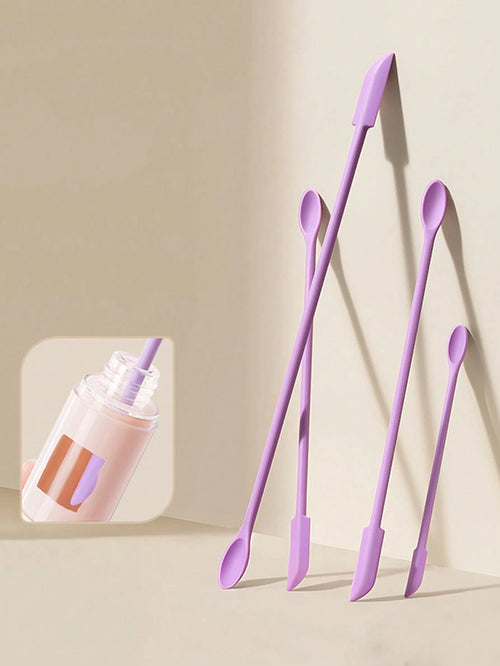 1/3pcs Mini Silicone Scraper, Makeup Spatula, Small Reusable Beauty Scraper, Mini Scraper, Thin Jar Scraper, Food Scraper, Scrape The Last Drop Of Beauty Products, Cosmetics, Inexpensive, Room Decor