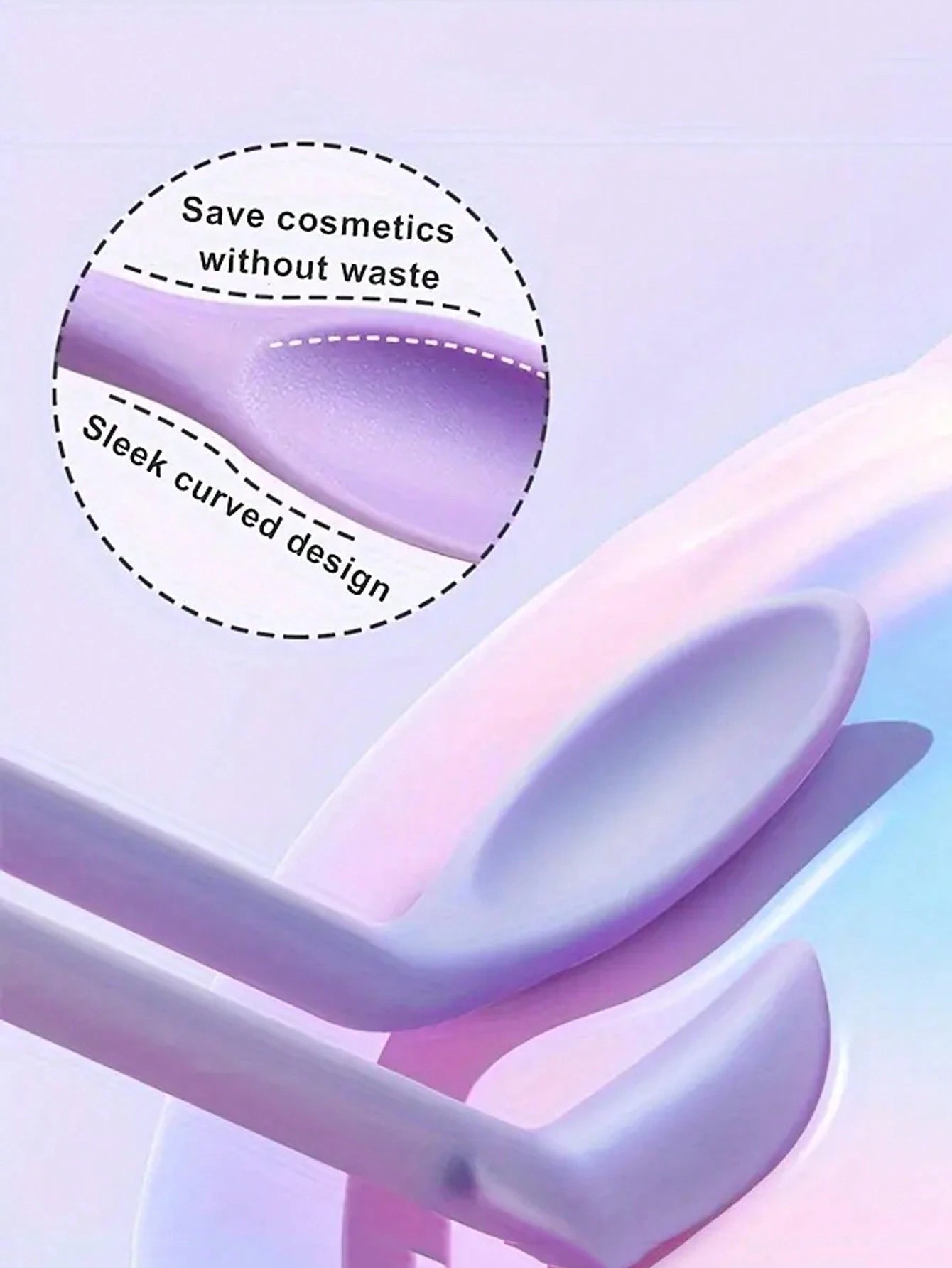 1/3pcs Mini Silicone Scraper, Makeup Spatula, Small Reusable Beauty Scraper, Mini Scraper, Thin Jar Scraper, Food Scraper, Scrape The Last Drop Of Beauty Products, Cosmetics, Inexpensive, Room Decor