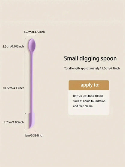 1/3pcs Mini Silicone Scraper, Makeup Spatula, Small Reusable Beauty Scraper, Mini Scraper, Thin Jar Scraper, Food Scraper, Scrape The Last Drop Of Beauty Products, Cosmetics, Inexpensive, Room Decor