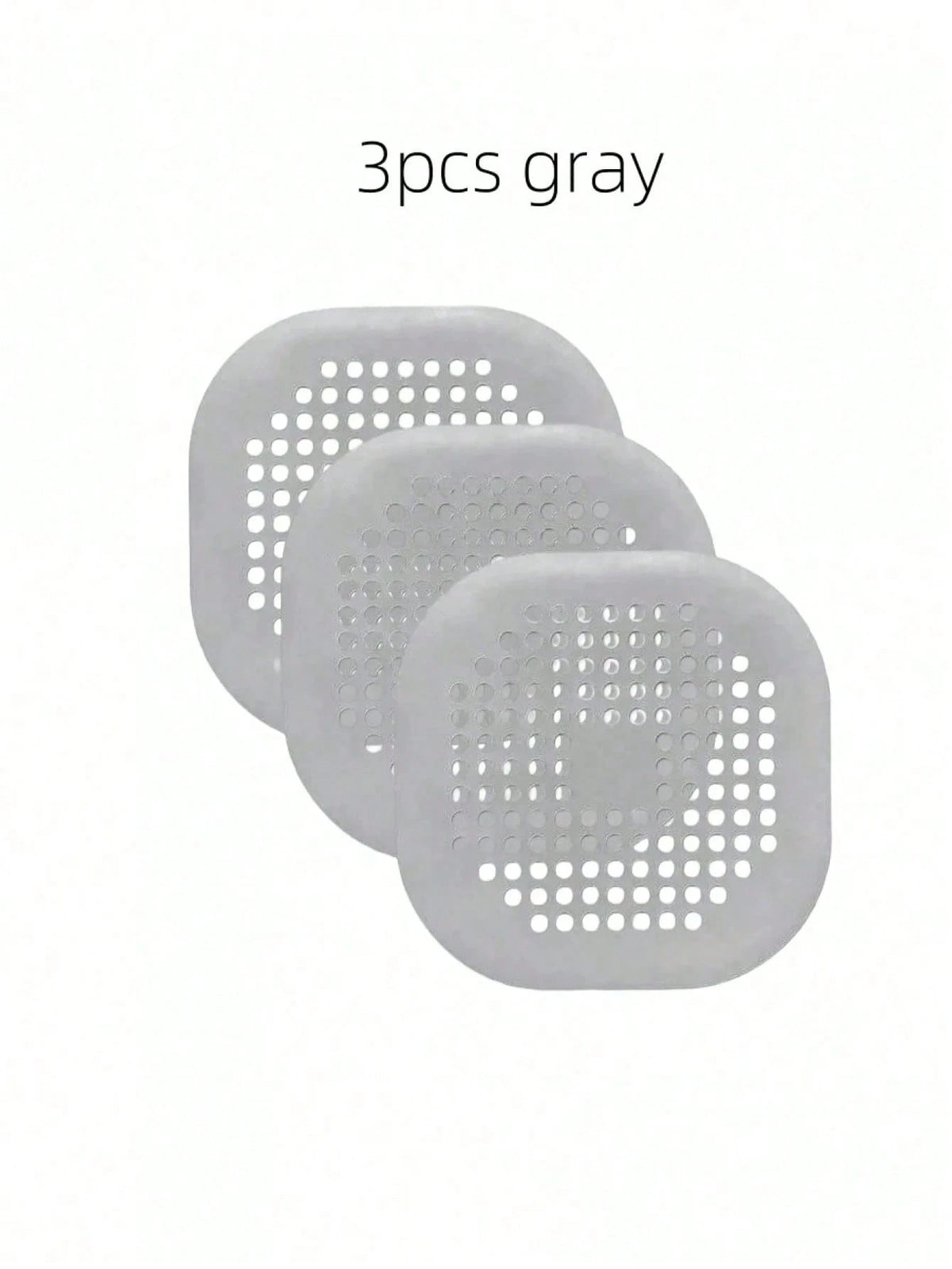 1/3pcs Silicone Hair Catcher With Suction Cup, Square Drain Cover, Suitable For Shower, Sink, Floor Drain, Hair Filtration, Applicable For Bathroom, Bathtub, Kitchen, Bathroom Decor, Back To School Se