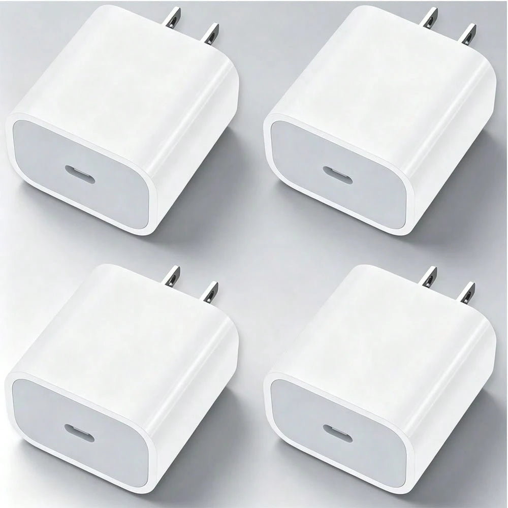 1-4pcs US Plug PD 20W Fast Charging Wall Adapter Compatible With IPhone 17 Pro Max/17 Pro/Air/17/16/15/14/13/12/11/XS/XR/8/7/6/ S25/S24/S23/S22/S21/S20 Ultra Plus/ Series