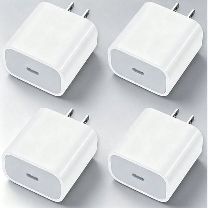 1-4pcs US Plug PD 20W Fast Charging Wall Adapter Compatible With IPhone 17 Pro Max/17 Pro/Air/17/16/15/14/13/12/11/XS/XR/8/7/6/ S25/S24/S23/S22/S21/S20 Ultra Plus/ Series