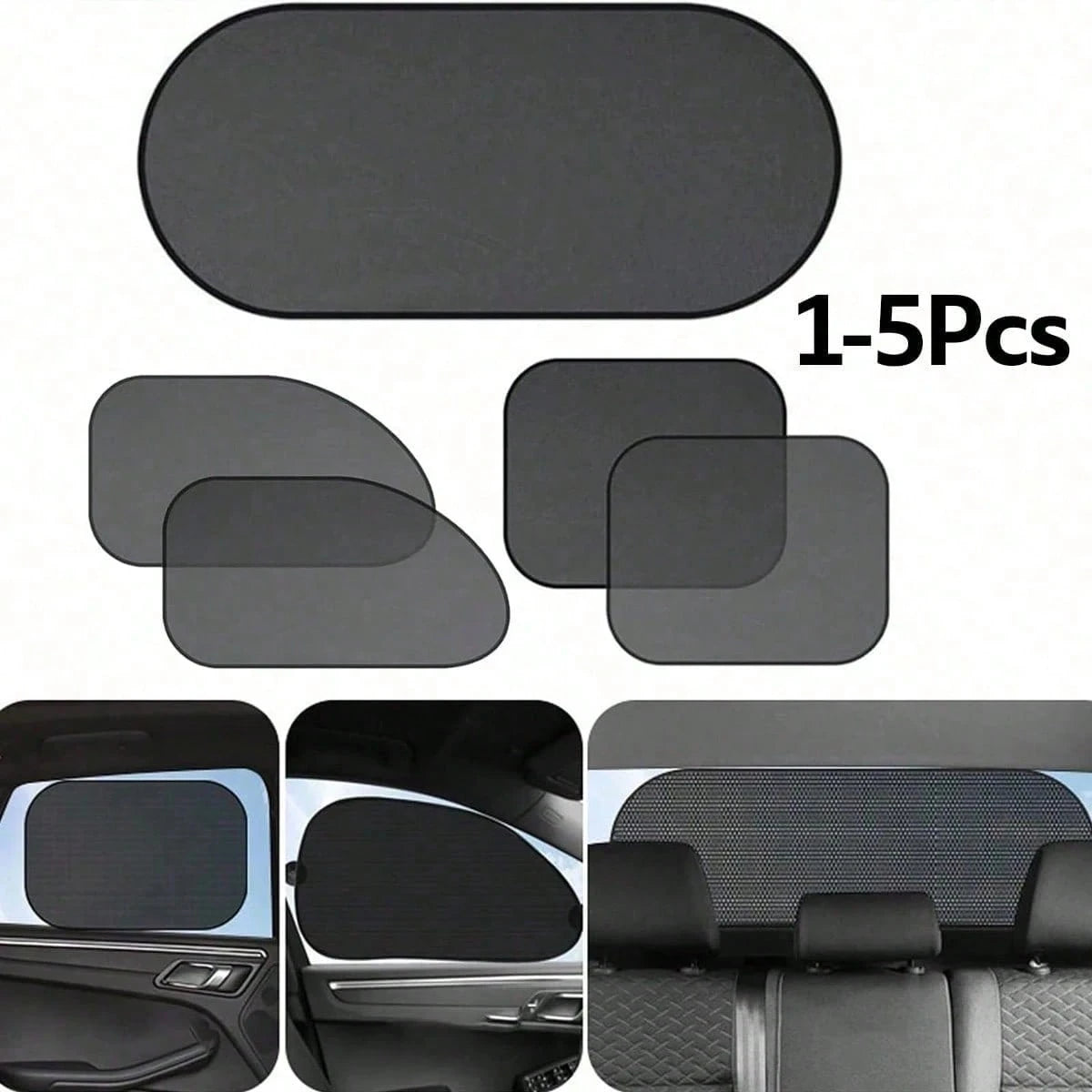 1-5 Pcs Universal Car Sun Visor Foldable Auto Side Window Rear Windshield Mesh Sunshade Car Windshield Rear Sun Visor.Car Essentials,Car Window Shade,Car Accessories,Best Gifts For Friends, Graduation