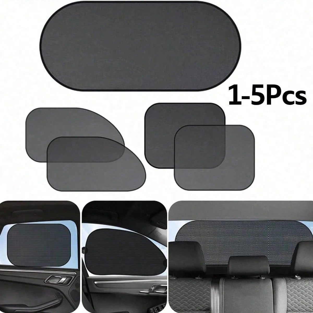 1-5 Pcs Universal Car Sun Visor Foldable Auto Side Window Rear Windshield Mesh Sunshade Car Windshield Rear Sun Visor.Car Essentials,Car Window Shade,Car Accessories,Best Gifts For Friends, Graduation