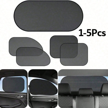 1-5 Pcs Universal Car Sun Visor Foldable Auto Side Window Rear Windshield Mesh Sunshade Car Windshield Rear Sun Visor.Car Essentials,Car Window Shade,Car Accessories,Best Gifts For Friends, Graduation