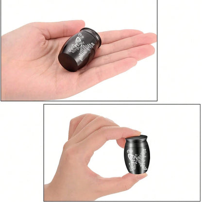 1.57 Inches Small Keepsake Urn For Human Ashes Aluminum Alloy Mini Urn Butterfly Small Ash Urn Tiny Ashes Holder Decorative Funeral Urn