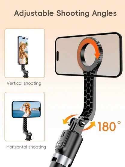 1.7m Magnetic Selfie Stick Tripod, 360° Rotating Phone Holder, Detachable Bluetooth Remote, Aluminum Alloy Extendable Tripod, Suitable For Live Streaming, Vlogging And Travel Use