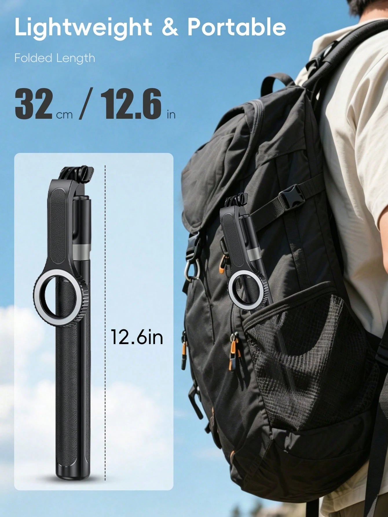 1.7m Magnetic Selfie Stick Tripod, 360° Rotating Phone Holder, Detachable Bluetooth Remote, Aluminum Alloy Extendable Tripod, Suitable For Live Streaming, Vlogging And Travel Use