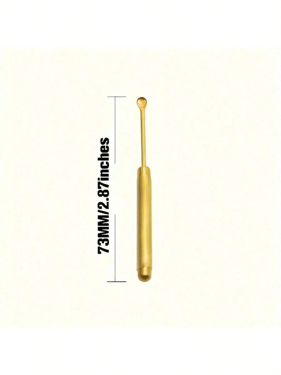 1/8/21pcs Mini Metal Ear Cleaner Spoon With Keychain- No Battery Needed, Travel Essential, Non-Illuminating (No Blade)