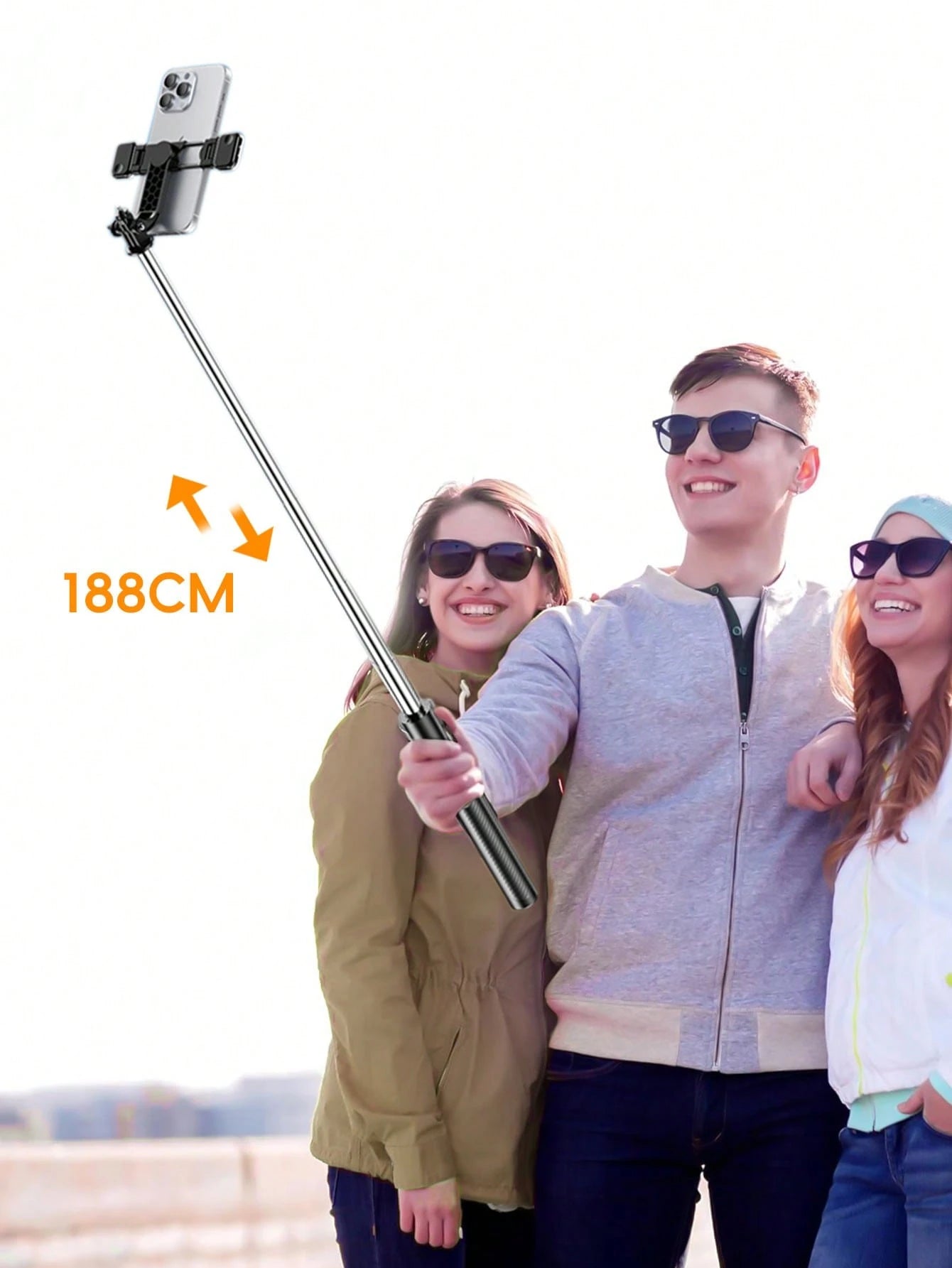 1.8m Wireless Bluetooth Selfie Stick Tripod With Adjustable LED Fill Light, Multi-Function Remote Control, 360° Rotatable Phone Holder, Professional Extendable Handheld Stand For Vlog Video Recording