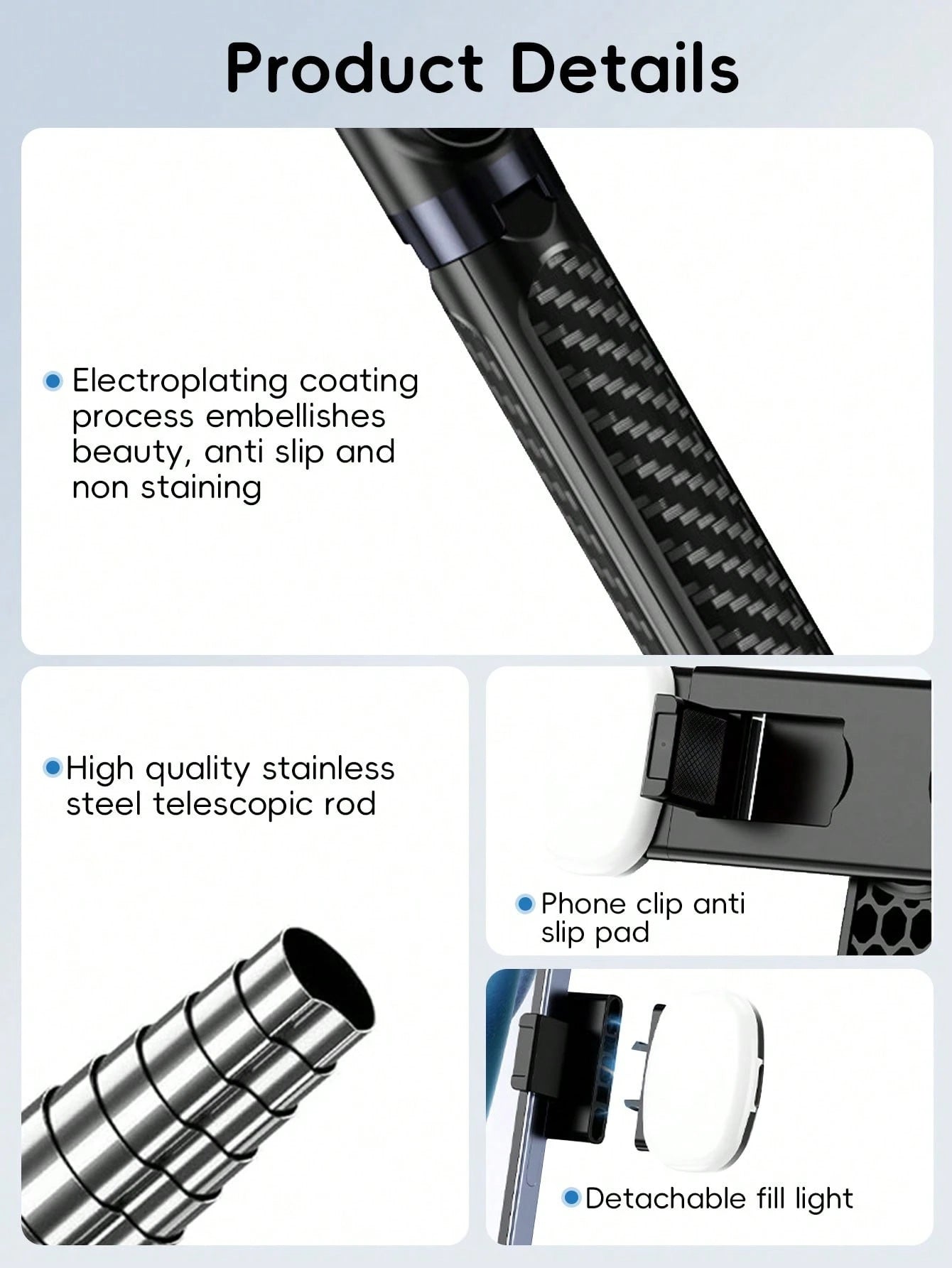 1.8m Wireless Bluetooth Selfie Stick Tripod With Adjustable LED Fill Light, Multi-Function Remote Control, 360° Rotatable Phone Holder, Professional Extendable Handheld Stand For Vlog Video Recording