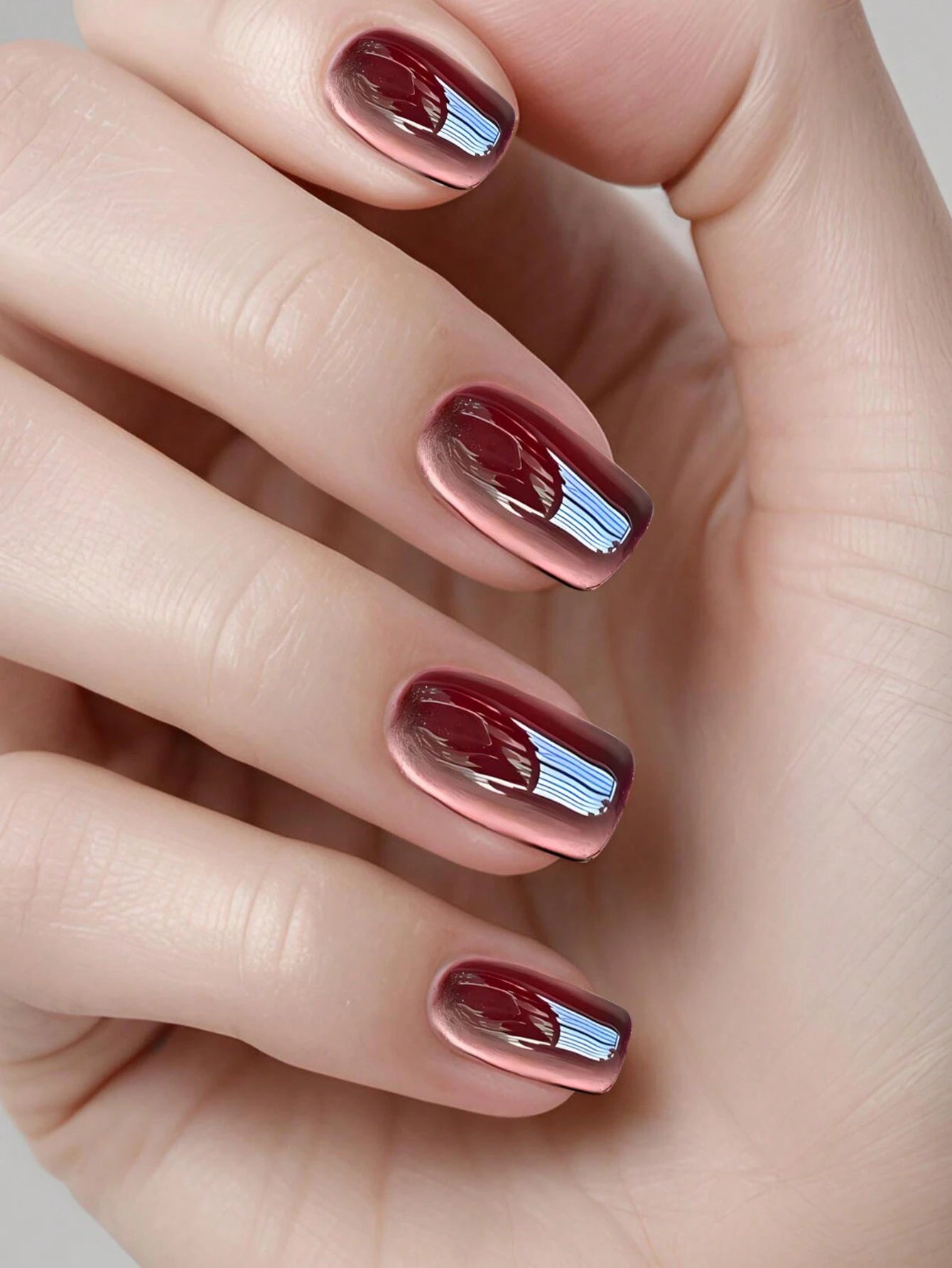 1 Bottle 10ml Burgundy Cat Eye Nail Polish Gel For Home Salon Manicure DIY, Suitable For Daily Use,LED UV Curing Valentines Nails