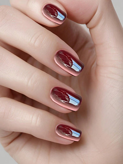 1 Bottle 10ml Burgundy Cat Eye Nail Polish Gel For Home Salon Manicure DIY, Suitable For Daily Use,LED UV Curing Valentines Nails